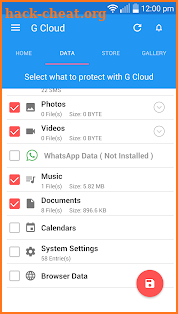 G Cloud Backup screenshot