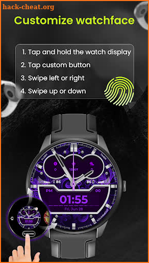 G013 Neon Hybrid Watch Face screenshot