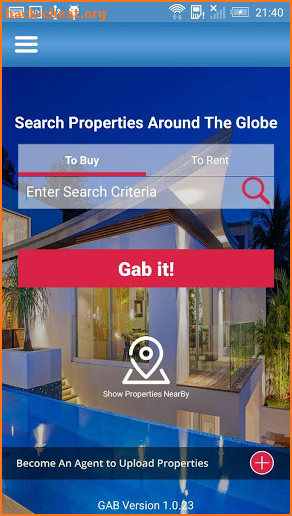 GAB- Properties on the GO screenshot