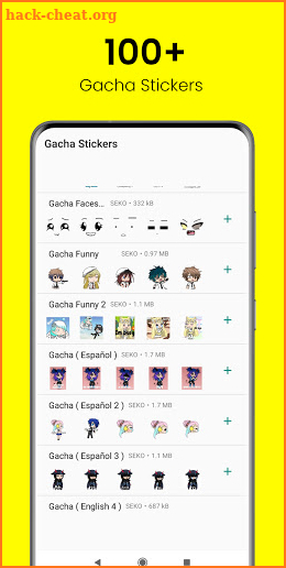 Gacha Stickers to chat with friends screenshot