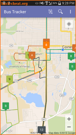 Gainesville Bus Tracker screenshot