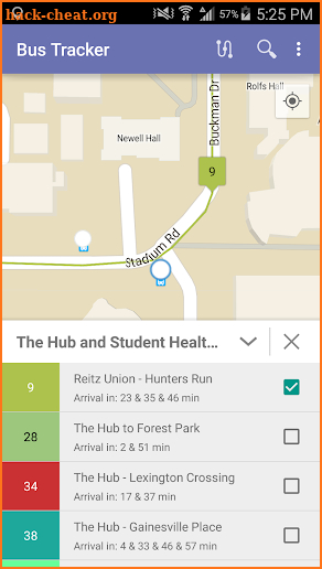 Gainesville Bus Tracker screenshot