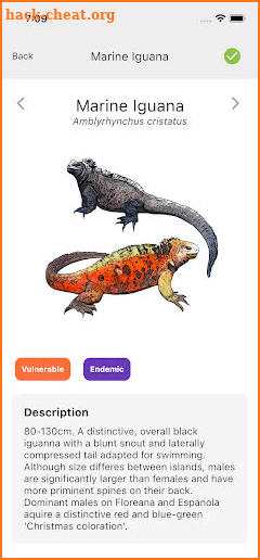 Galapagos Wildlife Guide screenshot