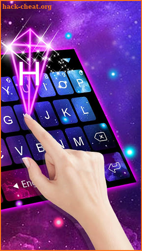 Galaxy 3d Hologram Keyboard Theme screenshot