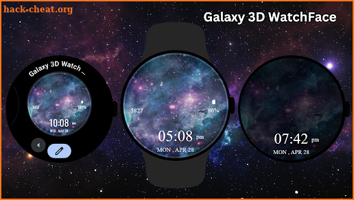 Galaxy 3D Watch Face screenshot