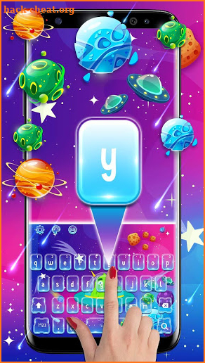 Galaxy Alien Cartoon Keyboard Theme screenshot
