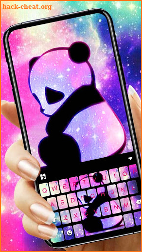 Galaxy Baby Panda Keyboard Theme screenshot
