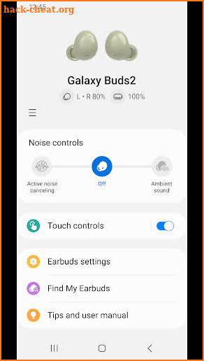 Galaxy Buds2 Plugin screenshot