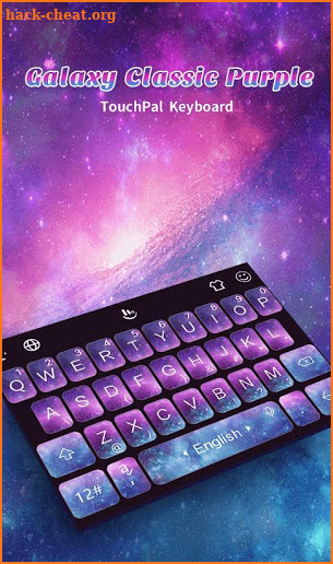 Galaxy Classic Purple Keyboard Theme screenshot