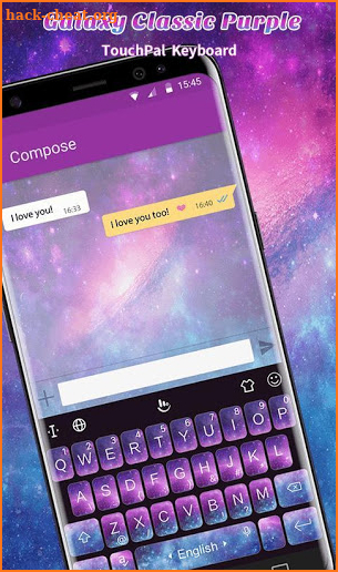 Galaxy Classic Purple Keyboard Theme screenshot