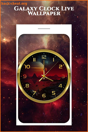 Galaxy Clock Live Wallpaper screenshot
