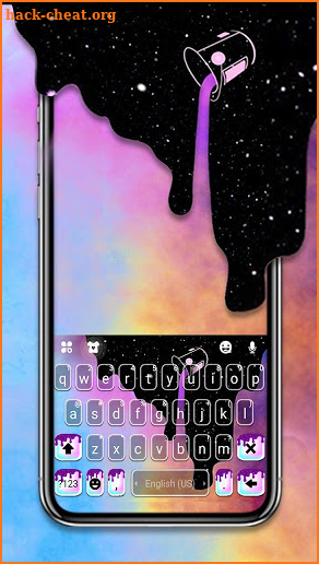 Galaxy Color Drip Keyboard Theme screenshot