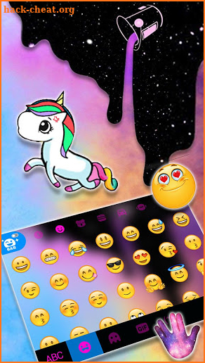 Galaxy Color Drip Keyboard Theme screenshot