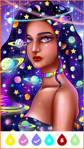 Galaxy Coloring Book Offline, Free Paint by Number screenshot