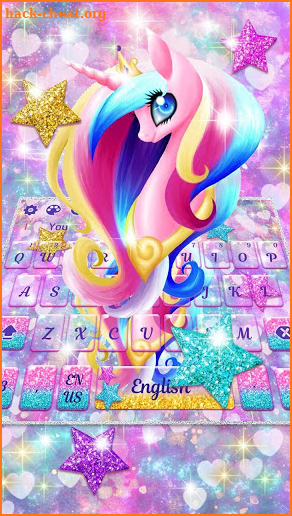 Galaxy Cute Unicorn Keyboard screenshot