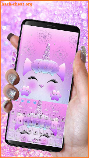 Galaxy Cuteness Unicorn Keyboard Theme screenshot