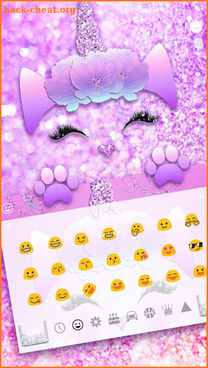 Galaxy Cuteness Unicorn Keyboard Theme screenshot
