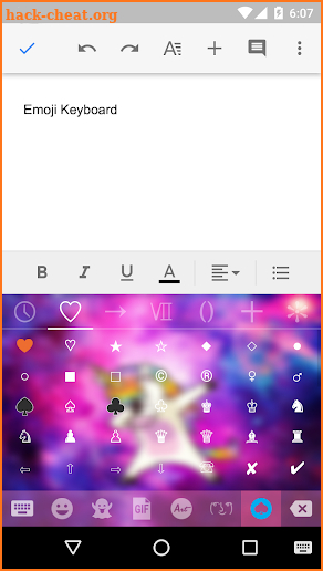 Galaxy Dab Unicorn Emoji Gif Keyboard wallpaper screenshot
