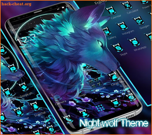 Galaxy Dark Night Wolf Launcher screenshot