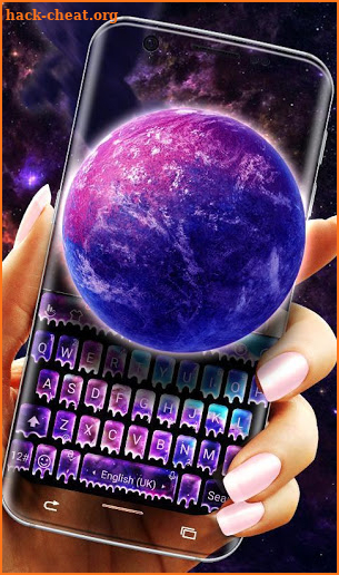 Galaxy Droplets Keyboard Theme screenshot