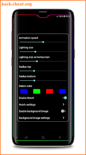 Galaxy Edge Lighting Live Wallpaper screenshot