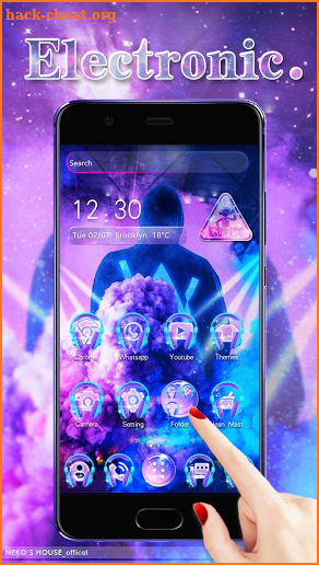 Galaxy Electronic DJ Musician Launcher Theme screenshot
