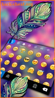 Galaxy Feather Keyboard Theme screenshot