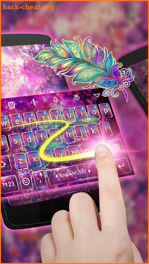 Galaxy Feather Keyboard Theme&Dream Feather Theme screenshot