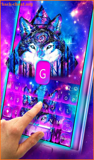 Galaxy Fierce Wolf Keyboard Theme screenshot
