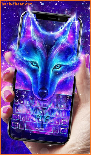 Galaxy Fire Wolf Keyboard Theme screenshot