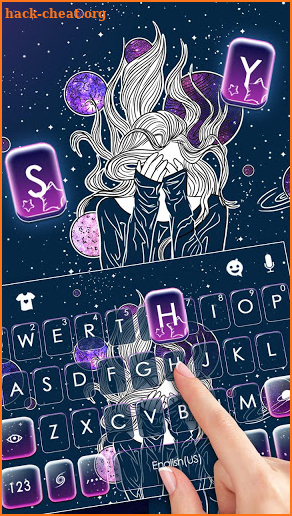 Galaxy Girl Keyboard Theme screenshot