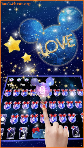 Galaxy Glitter Bow Minnies Keyboard screenshot