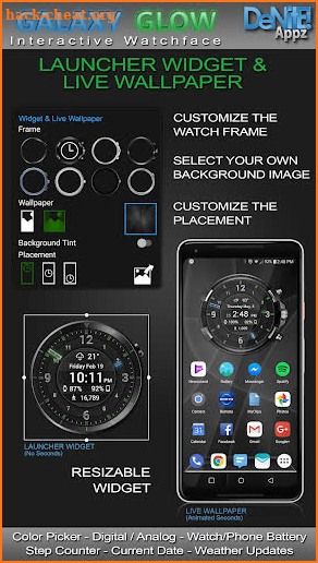 Galaxy Glow HD Watch Face Widget & Live Wallpaper screenshot