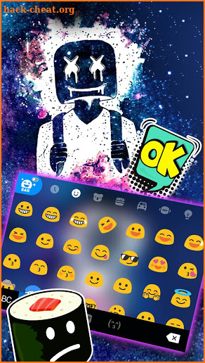 Galaxy Graffiti DJ Keyboard Theme screenshot