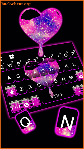 Galaxy Heart Drip Keyboard Background screenshot