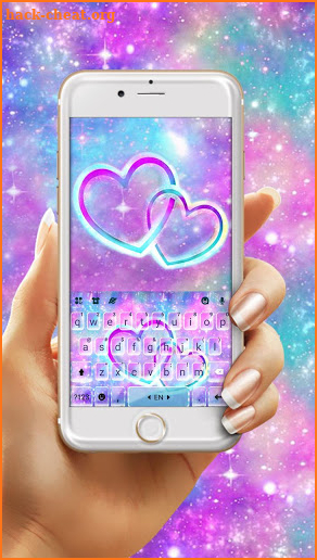 Galaxy Hearts Keyboard Theme screenshot