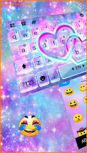 Galaxy Hearts Keyboard Theme screenshot
