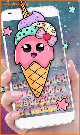 Galaxy Ice Cream Keyboard Theme screenshot