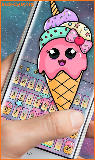 Galaxy Ice Cream Keyboard Theme screenshot