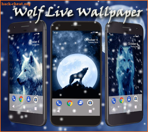 Galaxy ice wolf live wallpaper screenshot