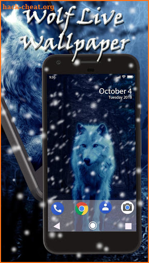 Galaxy ice wolf live wallpaper screenshot