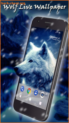 Galaxy ice wolf live wallpaper screenshot