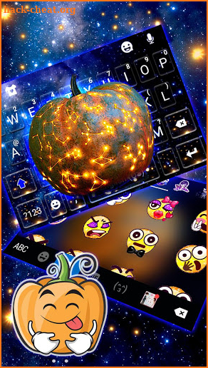 Galaxy Jack O Lantern Keyboard Theme screenshot