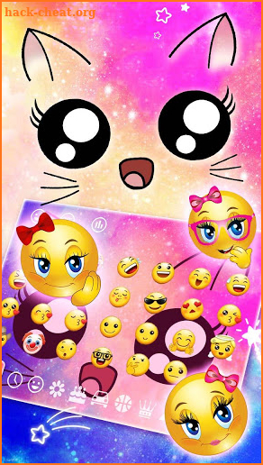 Galaxy Kitty emoji keyboard screenshot