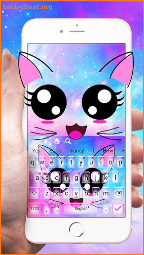 Galaxy Kitty Keyboard Theme screenshot