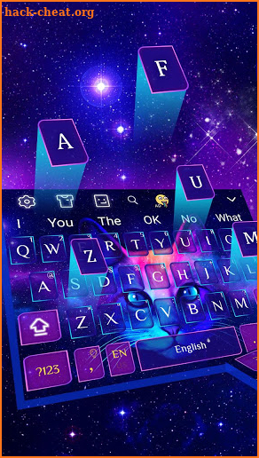 Galaxy Kitty Stars Keyboard Theme screenshot