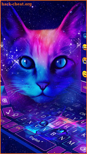 Galaxy Kitty Stars Keyboard Theme screenshot