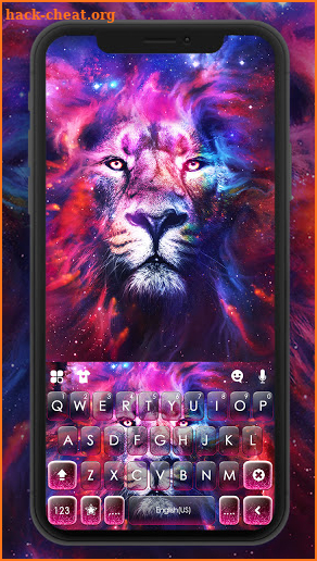 Galaxy Lion Keyboard Background screenshot