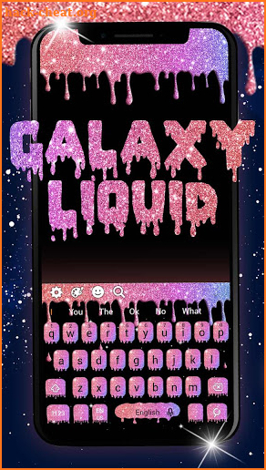 Galaxy Liquid Droplets Keyboard Theme screenshot