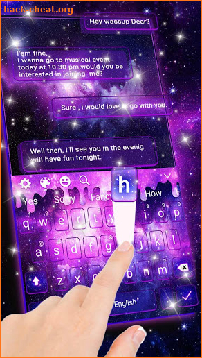 Galaxy Liquid Keyboard Theme screenshot